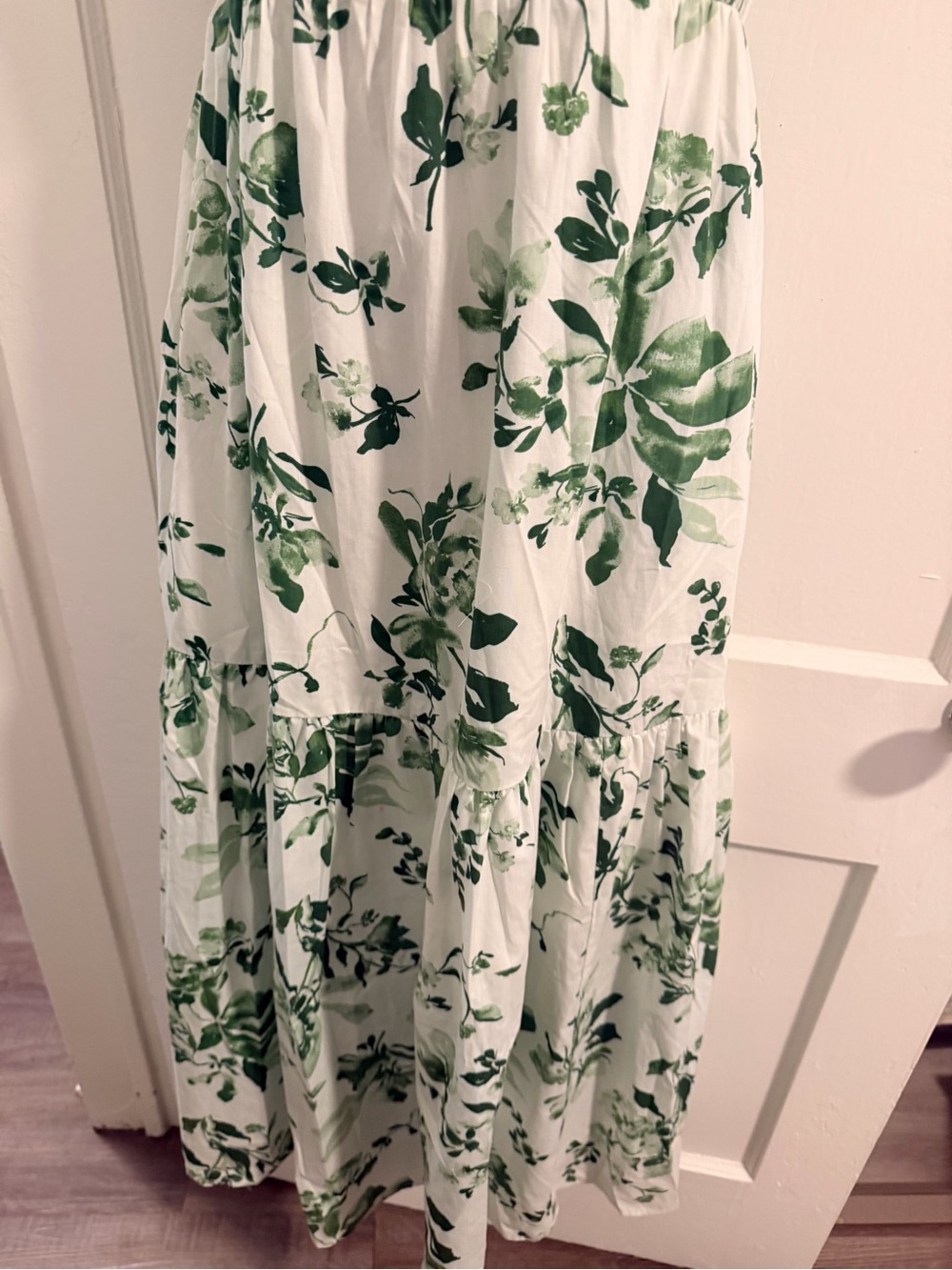 NWT Abercrombie & Fitch Maxi Dress with Green Floral Print - Picture 4 of 9